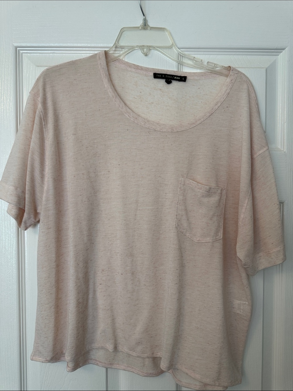 rag & bone Pale Blush Slub Crew Tee